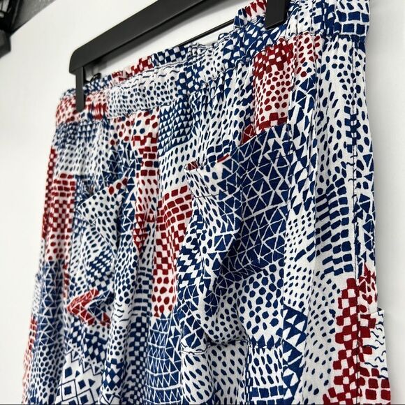 ANTHROPOLOGIE Hei Hei Blue & Red Printed Nouveau Harem Jogger Pants - Picture 8 of 15